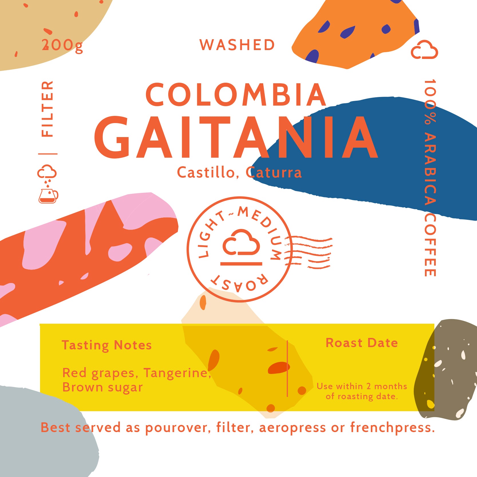 Colombia Tolima, Gaitania Washed 200g