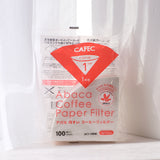 CAFEC Abaca Cone Filter Paper 1cup (White) - 100pcs