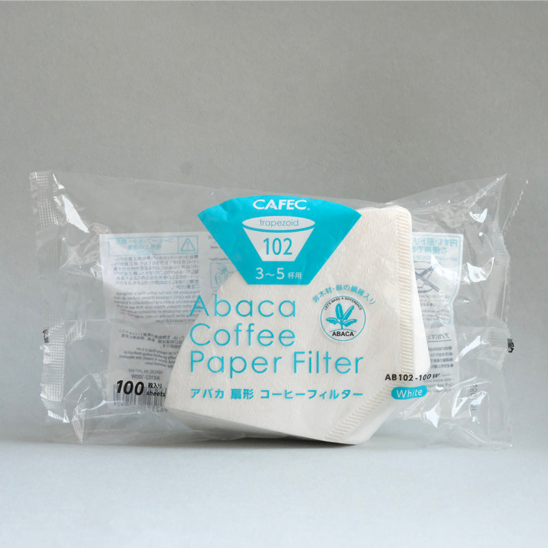 Cafec ABACA Trapezoid Coffee Paper Filter (102) White - 100pcs