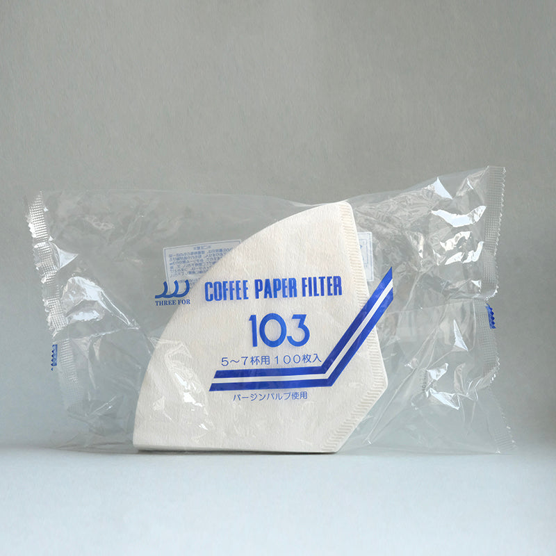 Cafec Trapezoid Coffee Paper Filter (103) White - 100pcs